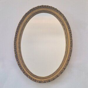 Vintage oval decorative wall mirror